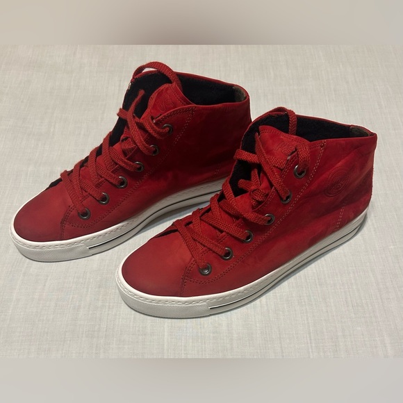 Paul Green Men’s Red Nubuck Shoes - Picture 3 of 13